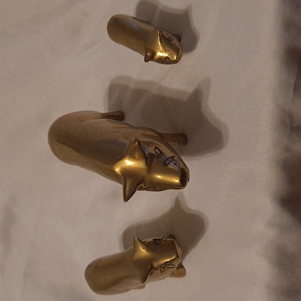 Metal Pigs 3pc Mini Ornaments